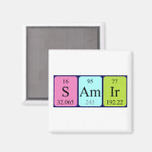 Samir periodieke table name magnet magneet (Voorkant / Achterkant)