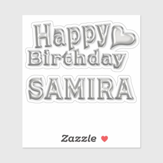 Samira Happy Birthday Autocollants (Feuille)