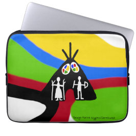 Samiska klara roliga färger mönster laptop sleeve