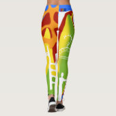 Samiska mönster figuur i många färger leggings (Achterkant)