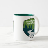 Sammamish River Trail Washington Tweekleurige Koffiemok (Voorkant rechts)