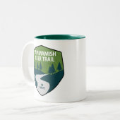 Sammamish River Trail Washington Tweekleurige Koffiemok (Voorkant links)