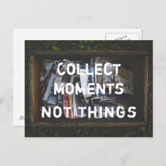 Sammeln Momente, nicht Dinge Briefkaart (Voorkant / Achterkant)