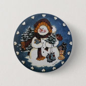 Sammy de Snowman Button Pin (Voorkant)