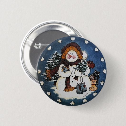 Sammy de Snowman Button Pin (Voorkant /achterkant)
