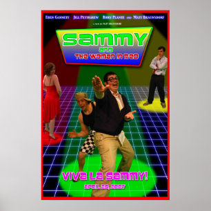 Sammy en de Vrouw in het Rode Theatrische Poster