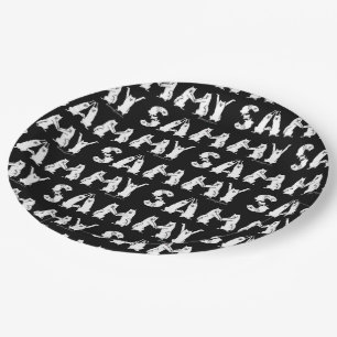 Sammy gespeld in Samoyed Letters Papieren Bordje