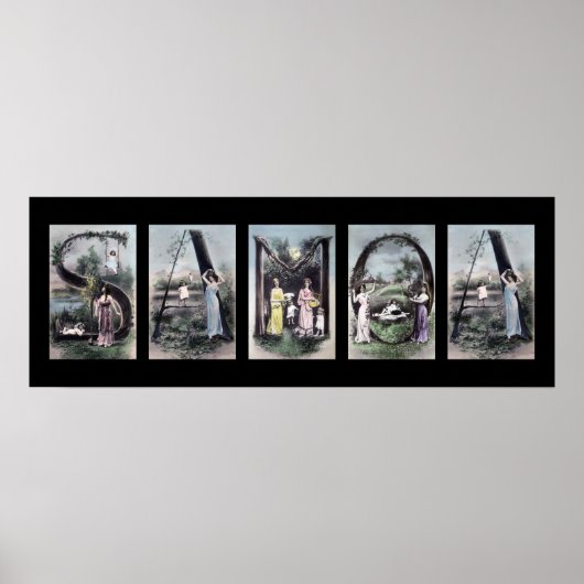 SAMOA Alphabet Letter Name Art Poster (Voorkant)