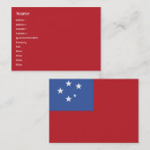 Samoa - Chubby Visitekaartje (Voorkant / Achterkant)