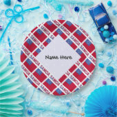 Samoa en Samoan Flag Tiled Personalized Papieren Bordje (Feest)