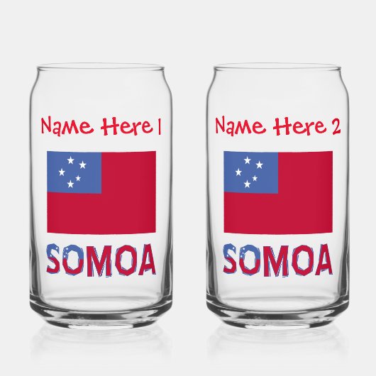 Samoa et Samoan Drapeau Personnalisation rouge (Recto)