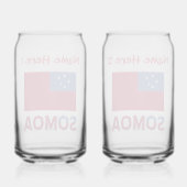 Samoa et Samoan Drapeau Personnalisation rouge (Verso)