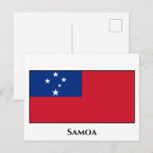 Samoa Flag Briefkaart (Voorkant / Achterkant)