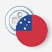 Samoa Flag Button Flesopener (Voorkant)