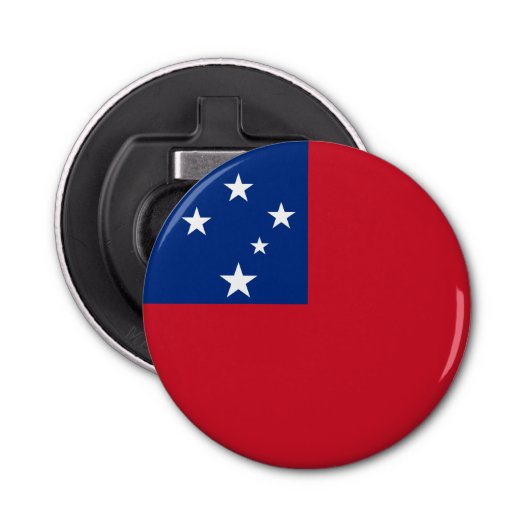 Samoa Flag Button Flesopener (Voorkant)