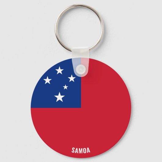 Samoa Flag Charming Patriotic Sleutelhanger (Voorkant)