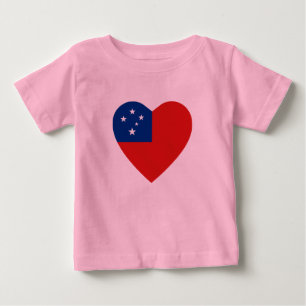 Samoa Flag Hart T-shirt