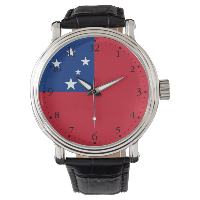 Samoa Flag Horloge (Voorkant)