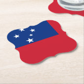Samoa Flag Kartonnen Onderzetters (Gekanteld)