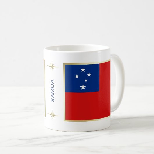 Samoa Flag + Map Mok (Voorkant rechts)