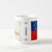 Samoa Flag + Map Mok (Center)