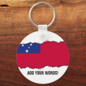 Samoa Flag Sleutelhanger (Voorkant)