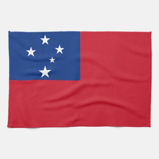 Samoa Flag Theedoek (Horizontaal)