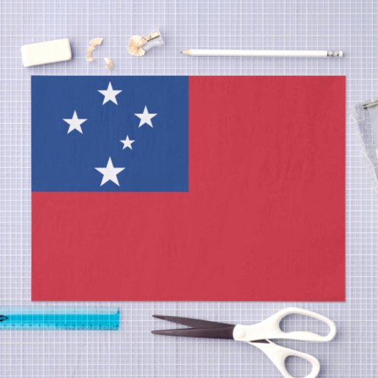 Samoa Flag Tissuepapier (Craft)