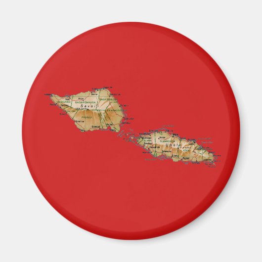 Samoa Kaart Magneet (Voorkant)