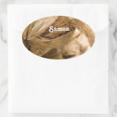 Samoa Kokosnoot Ovale Sticker (Tas)