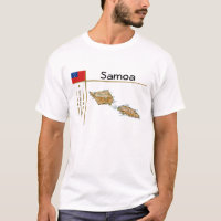 Samoa Map + Indicateur + Titre T-shirt