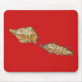 Samoa Map Mousepad Muismat (Voorkant)