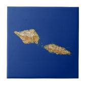 Samoa Map Tile Tegeltje (Voorkant)