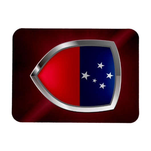 Samoa Metallic Emblem Magneet (Horizontaal)