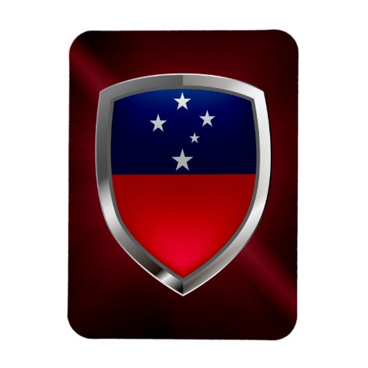 Samoa Metallic Emblem Magneet (Verticaal)