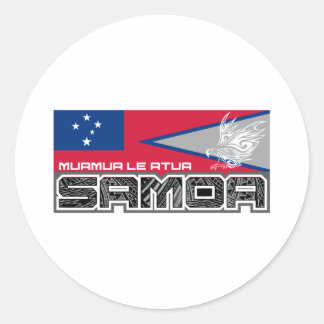 Samoa Muamua Le Atua - Amerikaanse Samoa / Samoa F Ronde Sticker