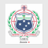 Samoa - nationaal wapenschild sticker (Vel)