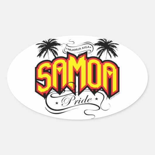 Samoa Pride Ovale Sticker (Voorkant)