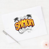 Samoa Pride Ovale Sticker (Envelop)