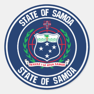 Samoa Round Emblem Ronde Sticker