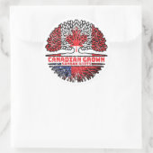 Samoa Samoan Canadian Canada Tree Roots Flag Ronde Sticker (Tas)