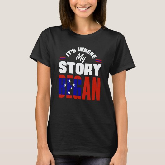 Samoa Samoan Samoa Flag Its Where My Story Began T-shirt (Voorkant)