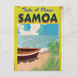 Samoa Vintage Reisposter Briefkaart