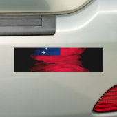 Samoa vlag borstelslag, nationale vlag bumpersticker (Op auto)