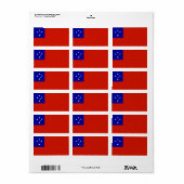 Samoa-vlag Etiket (Full Sheet)