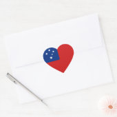 Samoa Vlag Hart Sticker (Envelop)