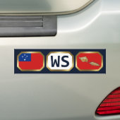 Samoa Vlag Landkaart Code Bumpersticker (Op auto)