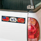Samoa Vlag Landkaart Code Bumpersticker (Op Truck)