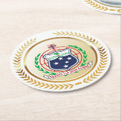 Samoa-wapenstilstand Ronde Kartonnen Onderzetter (Gebogen)