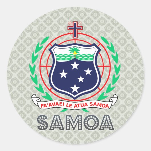 Samoa-wapenstilstand Ronde Sticker (Voorkant)
